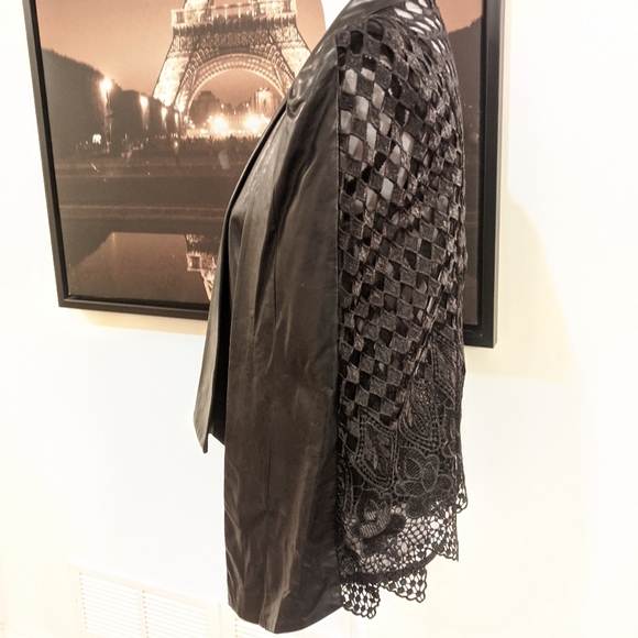 Leather and lace Cape by Forever Unique London. - Picture 5 of 6